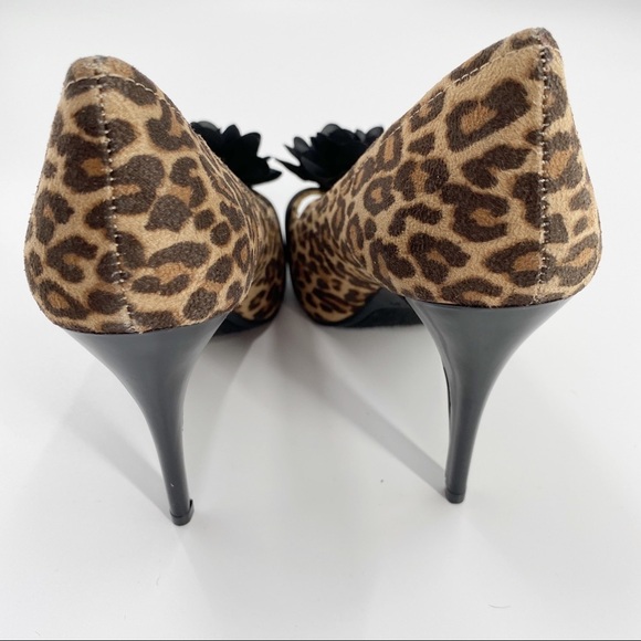 Carlos Santana Leopard Print Cupcake Heels Sz 7.5 - Picture 7 of 10